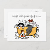 Happy Bath Time Black Labrador Cartoon Briefkaart (Voorkant / Achterkant)