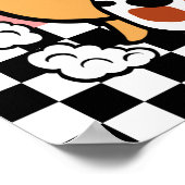 Happy Bath Time Black Labrador Cartoon Poster (Hoek)