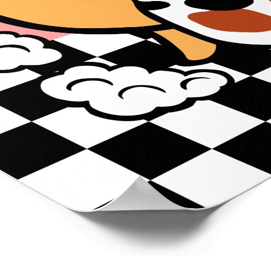 Happy Bath Time Black Labrador Cartoon Poster (Hoek)