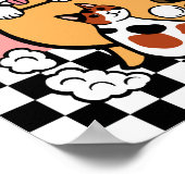 Happy Bath Time Chocolate Labrador Cartoon Poster (Hoek)