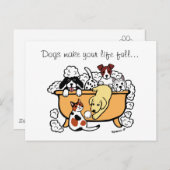 Happy Bath Time Yellow Labrador Cartoon Briefkaart (Voorkant / Achterkant)