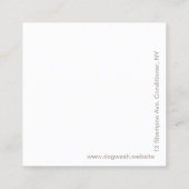 Happy Bathtub Dog | Pet Grooming | Cute Cartoon Vierkante Visitekaartje (Achterkant)