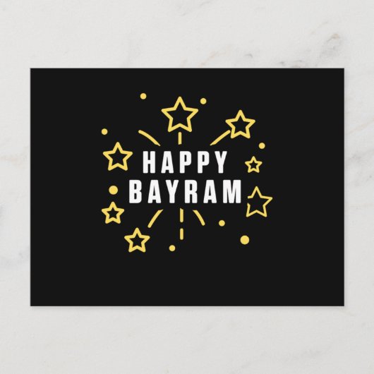 Happy Bayram Islam Moslim Allah Mosque God Gift Briefkaart (Voorkant)