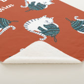 Happy BDAY Baby Tabby schattige kat Sherpa Deken (3/4)