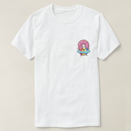 Happy Beach Ball Character in Pool Float with Pink T-shirt (Design voorkant)