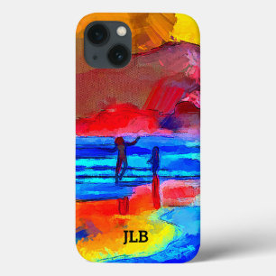 Happy Beach Dancer Primaire kleuren Case-Mate iPhone Case