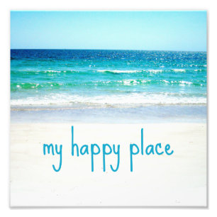 Happy Beach Place Beach foto Afdruk