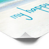 Happy Beach Place Beach foto Foto Afdruk (Hoek)