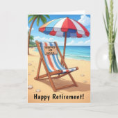Happy Beach Retirement Gepersonaliseerde Kaart (Voorkant)