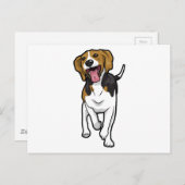 Happy Beagle Briefkaart (Voorkant / Achterkant)
