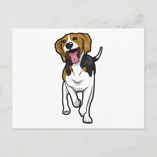 Happy Beagle Briefkaart (Voorkant)