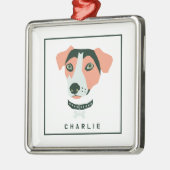 Happy Beagle Custom Metalen Ornament (Links)