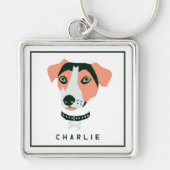 Happy Beagle Custom Sleutelhanger (Voorkant)