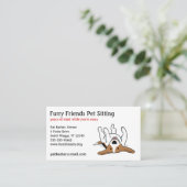 Happy Beagle | Cute Cartoon Dog | Pet Care Visitekaartje (Staand voorkant)