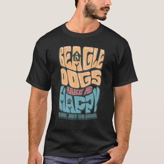 Happy Beagle Dog Owner T-shirt (Voorkant)