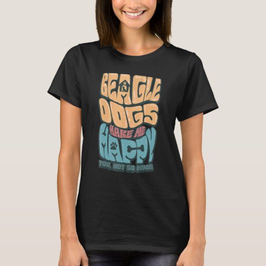Happy Beagle Dog Owner T-shirt (Voorkant)