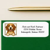 Happy Beagle-retouradres Etiket