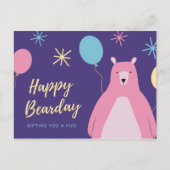 Happy Bearday - Funny Briefkaart (Voorkant)