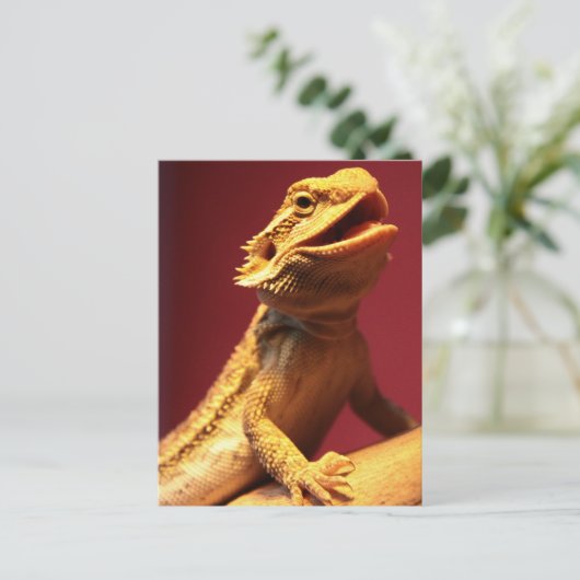 Happy Bearded Dragon Briefkaart (Staand voorkant)
