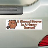 Happy Beaver Bumpersticker (Op auto)