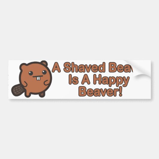 Happy Beaver Bumpersticker (Voorkant)