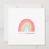 Happy Bedankt Cute Rainbow Animal op maat (Voorkant)