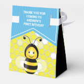 Happy bee 1st Birthday Party Favor Box Bedankdoosjes (Achterkant)