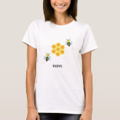 Happy Bee and Honeycomb T-Shirt (Voorkant)