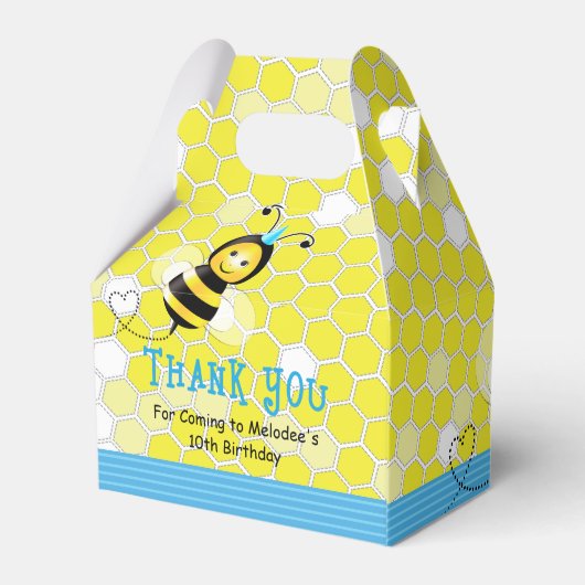 Happy bee Birthday Gable Box Bedankdoosjes (Achterkant)