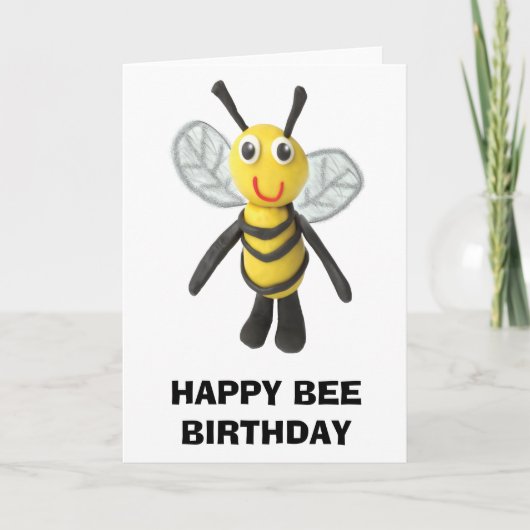 Happy Bee Birthday Kaart (Voorkant)
