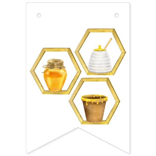 Happy Bee Birthday Party Vlaggetjes (Tweede vlag)