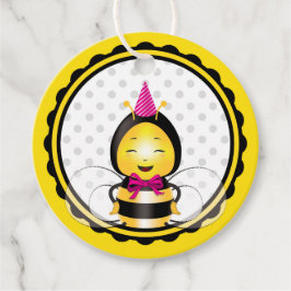 Happy Bee Circle Label voor meisje