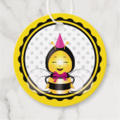 Happy Bee Circle Label voor meisje (Voorkant)