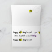 "Happy bee Day"-bijenmarathedagong-Kaart Kaart (Binnen)
