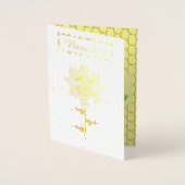 Happy bee Day Birthday Bumblebee Aangepast Folie Kaarten (Voorkant)