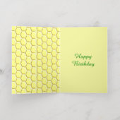 Happy bee Day Birthday Bumblebee Aangepast Folie Wenskaart (Binnenlaag)