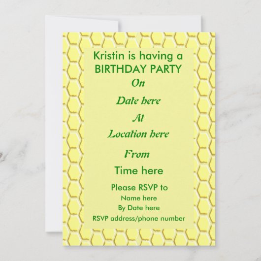 Happy bee Day Birthday Bumblebee Aangepast Kaart (Achterkant)