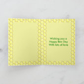 Happy bee Day Birthday Bumblebee Aangepast Kaart (Binnen)