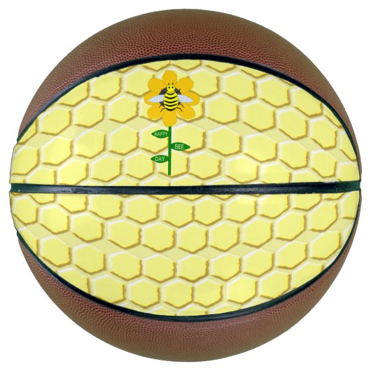 Happy bee Day Birthday Bumblebee Basketbal (Voorkant)