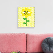 Happy bee Day Birthday Bumblebee Canvas Afdruk (Insitu (Woonkamer))