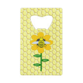 Happy bee Day Birthday Bumblebee Creditkaart Flessenopener (Achterkant)