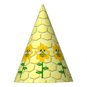 Happy bee Day Birthday Bumblebee Feesthoedjes