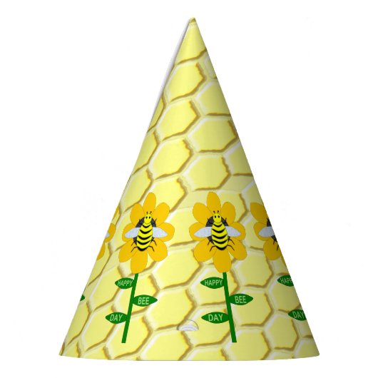 Happy bee Day Birthday Bumblebee Feesthoedjes (Links)