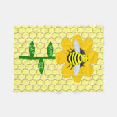 Happy bee Day Birthday Bumblebee Fleece Deken (Voorkant (Horizontaal))