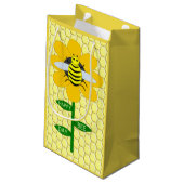 Happy bee Day Birthday Bumblebee Klein Cadeauzakje (Achterkant Gekanteld)