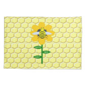 Happy bee Day Birthday Bumblebee Kussensloop (Achterkant)