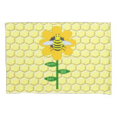 Happy bee Day Birthday Bumblebee Kussensloop (Voorkant)