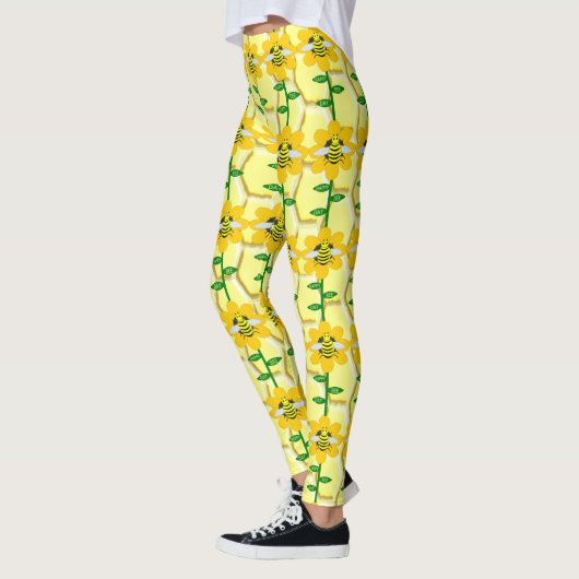 Happy bee Day Birthday Bumblebee Leggings (Links)