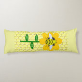 Happy bee Day Birthday Bumblebee Lichaamskussen (Achterkant)