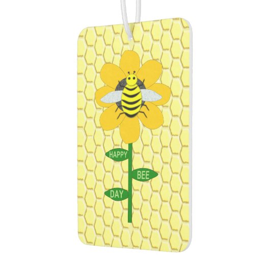 Happy bee Day Birthday Bumblebee Luchtverfrisser (Links)